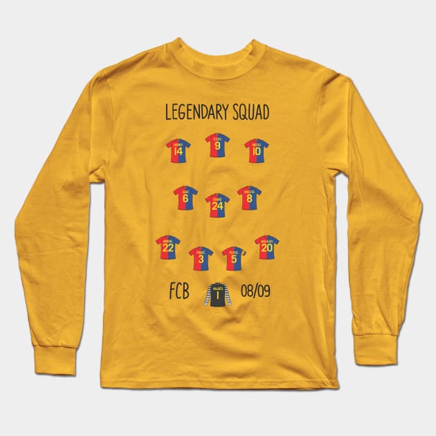 FC Barcelona squad 08/09 Long Sleeve T-Shirt by dhaniboi